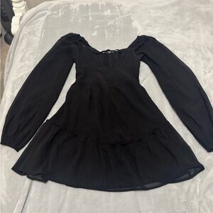 Elegant Black Long Sleeve Dress